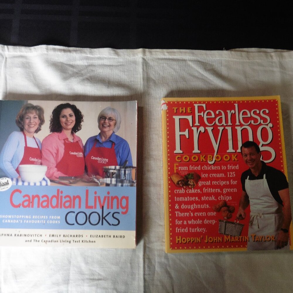 Canadian Living Cooks cookbook & The Fearless Frying cookbook